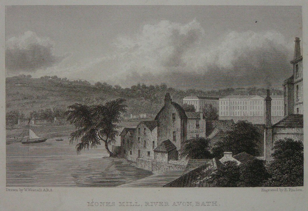 Print - Monks Mill, River Avon, Bath - Finden